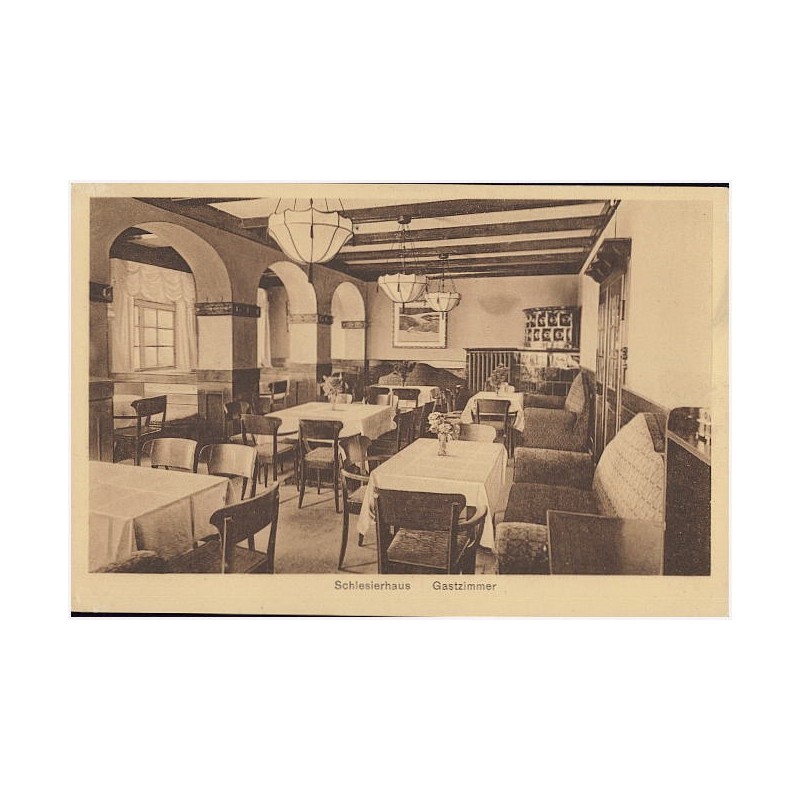 Schlesierhaus. Gastzimmer. (Riesengebirge) Baude a. Koppenplan 1400 m. Besitzer Hugo Teichmann