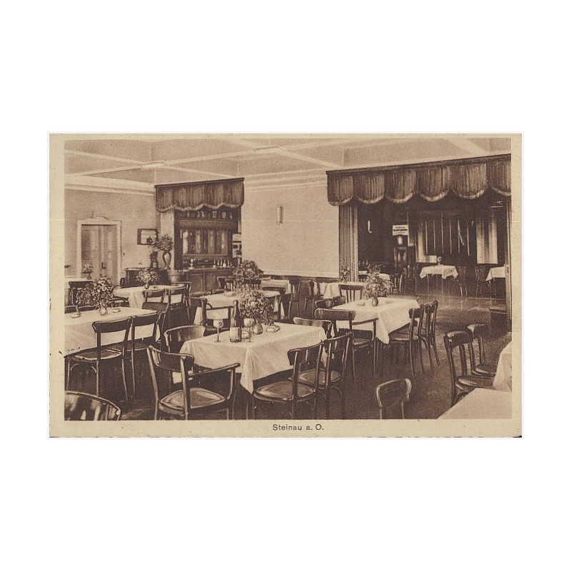 Steinau a. O. Gesellschaftshaus Glasdiele z. Zuckerhut. Dachgarten, Autopark, herrl. Ausflugsort, Tel. 231 - Bes.: H. Schmidt