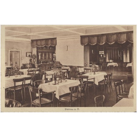 Steinau a. O. Gesellschaftshaus Glasdiele z. Zuckerhut. Dachgarten, Autopark, herrl. Ausflugsort, Tel. 231 - Bes.: H. Schmidt