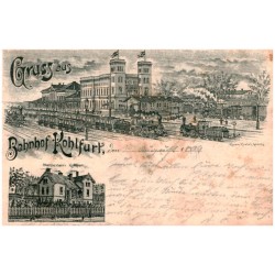 Gruss aus Bahnhof Kohlfurt, Oberförsterei Kohlfurt