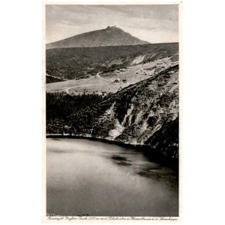 Riesengeb. Großer Teich 1225 m mit Blick über d. Hampelbaude n. d. Schneekoppe