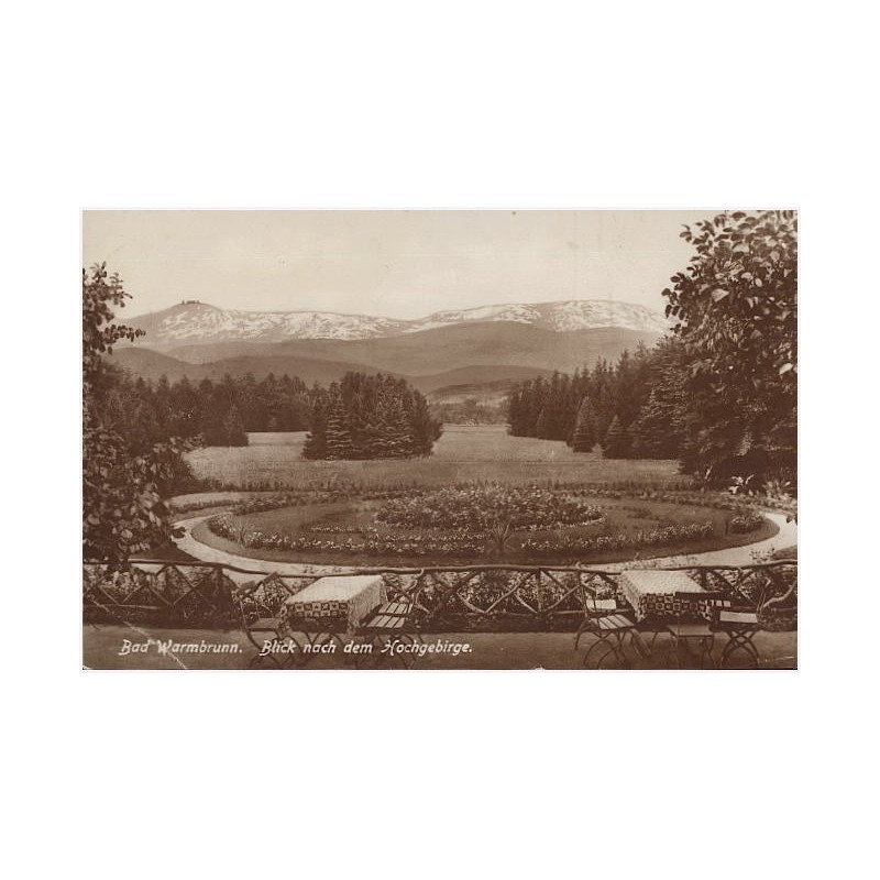 Bad Warmbrunn. Blick nach dem Hochgebirge