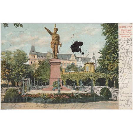 Görlitz. Blockhaus mit Prinz Friedrich Carl Denkmal