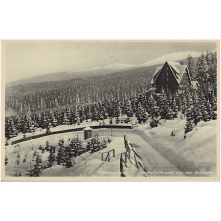 Riesengebirge - Zackelfallbaude von der Bobbahn