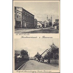 Pozdrowienie z Pszowa. Ul. Wodzisławska. Budynek Administracyjny Urzędu Gminnego.