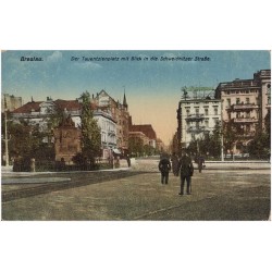 Breslau. Der Tauentzienplatz mit Blick in die Schweidnitzer Straße