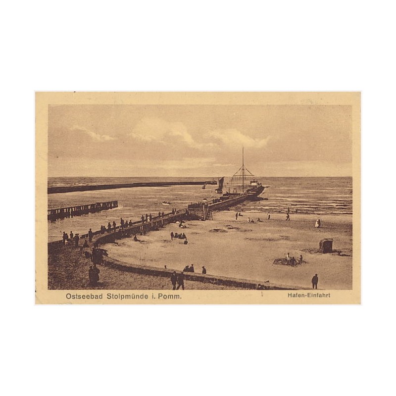 Ostseebad Stolpmünde i. Pom. Hafen-Einfahrt