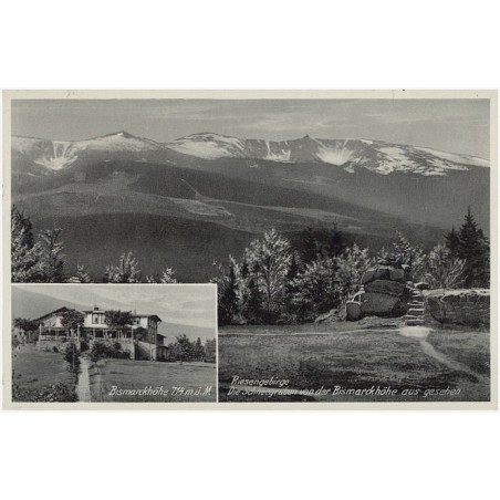 Riesengebirge. Die Schneegruben von der Bismarckhöhe aus gesehen. Bismarckhöhe 714 m.ü.M