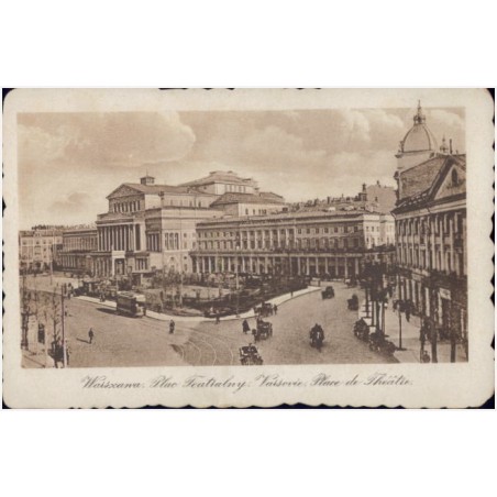 Warszawa. Plac Teatralny. Varsovie. Place de Théatre