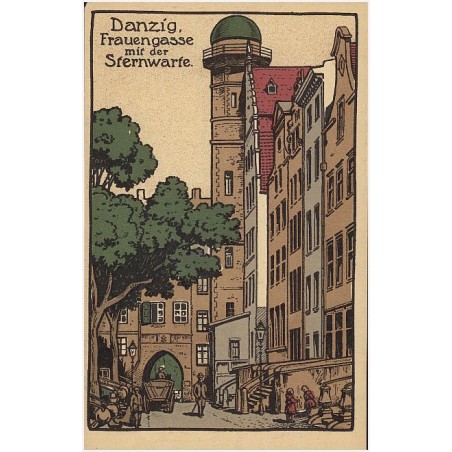Danzig. Frauengasse mit der Sternwarte