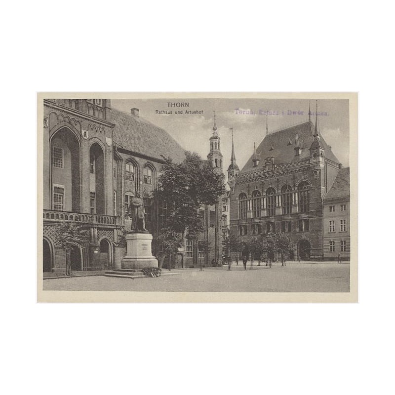 Thorn. Rathaus und Artushof. Toruń, Ratusz i Dwór Artusa