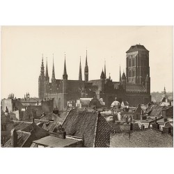Danzig, Marienkirche (um 1400 begonnen) vom Turm der johanniskirche aus. Archiv-Nr. 619 017