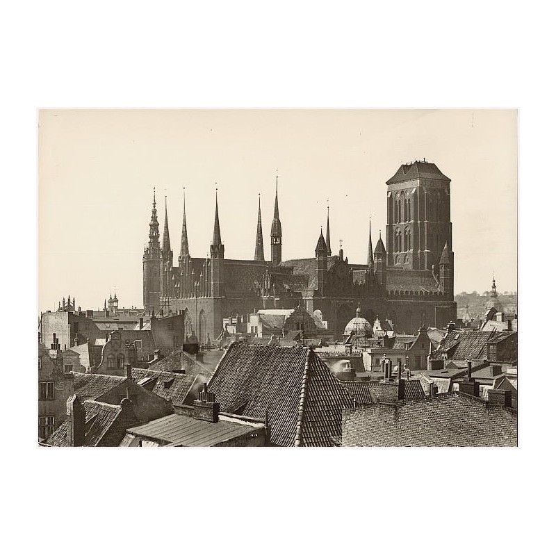 Danzig, Marienkirche (um 1400 begonnen) vom Turm der johanniskirche aus. Archiv-Nr. 619 017