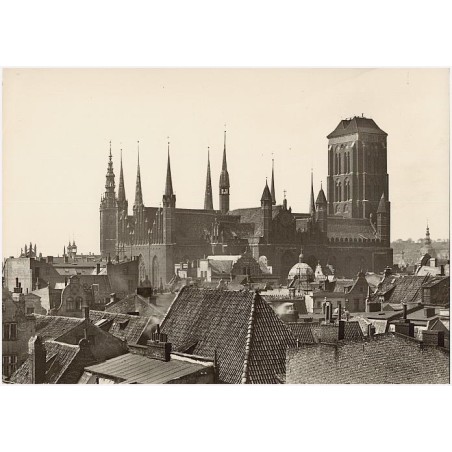 Danzig, Marienkirche (um 1400 begonnen) vom Turm der johanniskirche aus. Archiv-Nr. 619 017