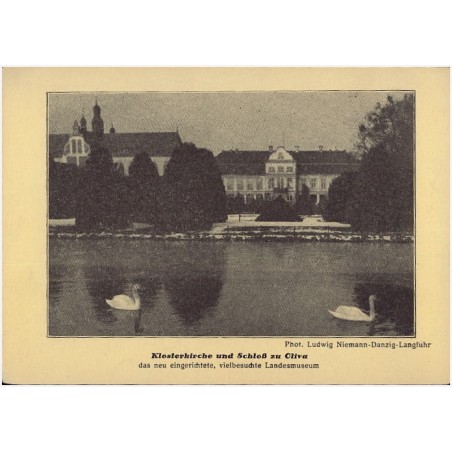 Klosterkirche und Schloß zu Oliva das neu eingerichtete, vielbesuchte Landesmuseum. Phot. Ludwig Niemann-Danzig-Langfuhr