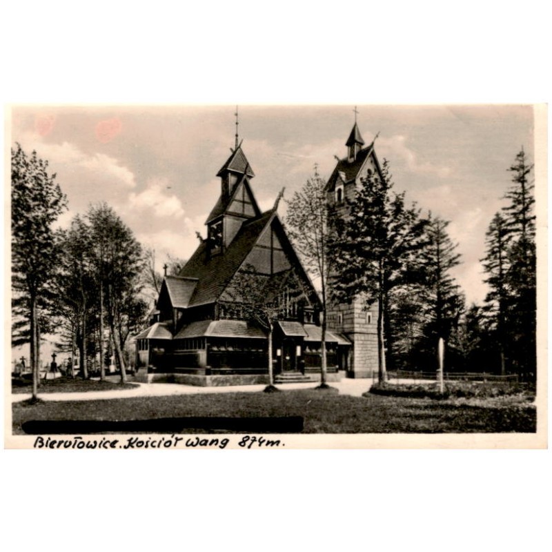 Bierutowice. Kościół Wang 874 m. [...] / Rewers: Kirche Wang usprünglich in Myos am Wagner See [...]