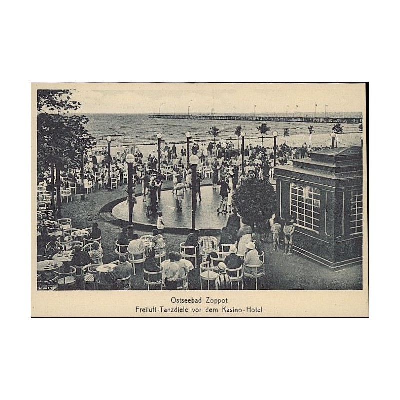 Ostseebad Zoppot. Freiluft - Tanzdiele vor dem Kasino - Hotel. r 60544