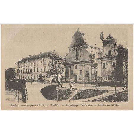 Lwów. Uniwersytet i Kościół św. Mikołaja. - Lemberg. Universität u. Nikolaus-Kirche