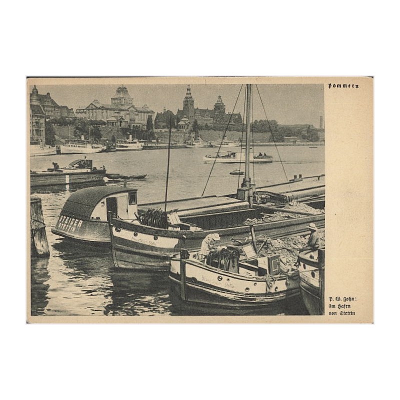 Pommern. P. W. John: Im Hafen von Stettin