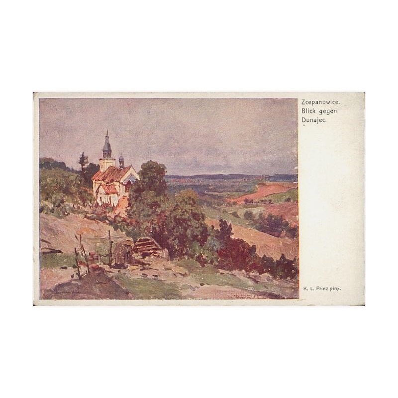 Zcepanowice. Blick gegen Dunajec. K. L. Prinz pinx