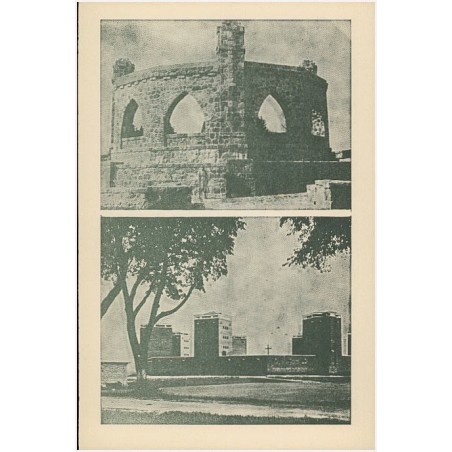 Prusy Wschodnie: Pomniki triumfu niemieckiego: a) (u dołu) pomnik zwycięstwa pod Tannenbergiem w r. 1914 (w pobliżu Olsztynka),