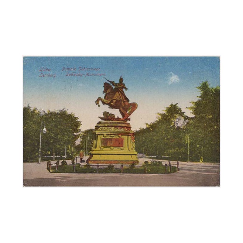 Lwów. Pomnik Sobieskiego. Lemberg. Sobiesky-Monument