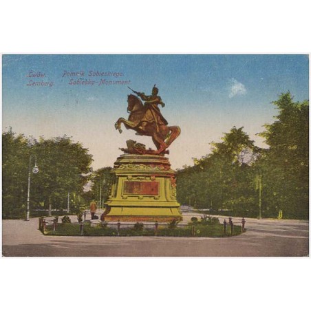 Lwów. Pomnik Sobieskiego. Lemberg. Sobiesky-Monument