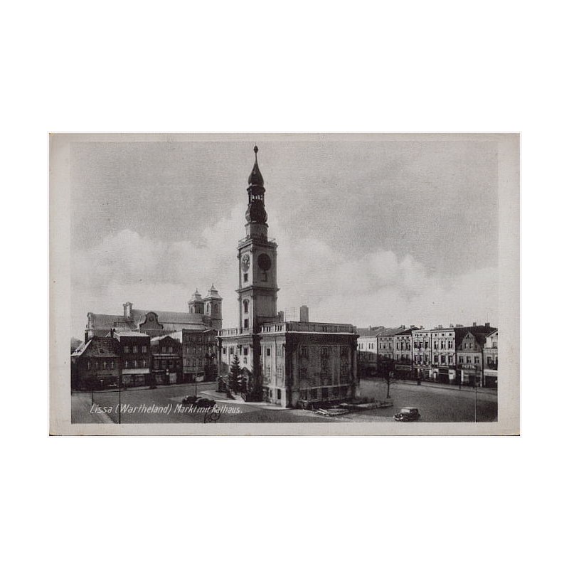 Lissa (Wartheland) Markt mit Rathaus