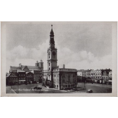Lissa (Wartheland) Markt mit Rathaus
