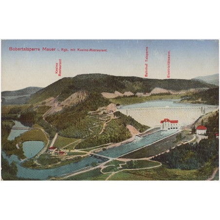 Bobertalsperre Mauer i. Rgb. mit Kasino-Restaurant [...]