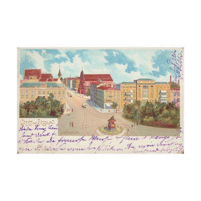 Gruss aus Breslau. Tauentzienplatz