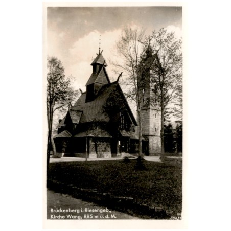 Brückenberg i. Riesengeb., Kirche Wang, 885 m ü. d. M. 35631 / Rewers: Die Bergkirche Wang [...]
