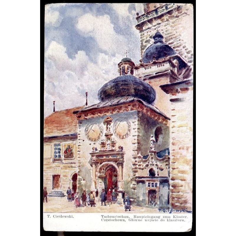Tschenstochau, Haupteingang zum Kloster. Częstochowa, Główne wejście do klasztoru. T. Cieślewski.