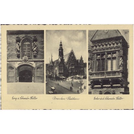 Eing. z. Schweidn. Keller. Breslau, Rathaus. Erker ü. d. Schweidn. Keller