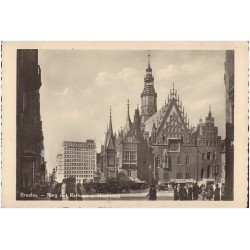 Breslau - Ring mit Rathaus u. Hochhaus