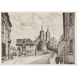 "Domstraße" Blick nach dem Dom. Nach Original-Zeichnungen von F. A. Hartlieb - Breslau