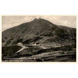 Riesengebirge, Schneekoppe 1620 m Schlesierhaus und Riesenbaude
