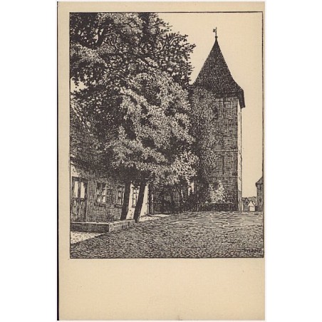 Deutsches Land im Osten nach Zeichnungen von W. Lenz (Nr. 208: Evangelische Kirche zu Sensburg)