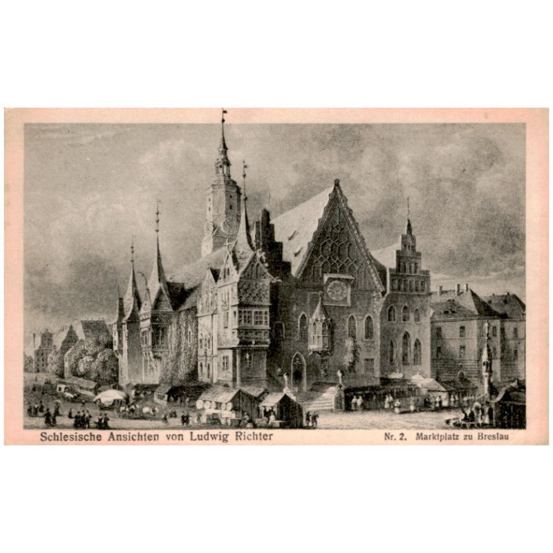 Schlesische Ansichten von Ludwig Richter. Nr. 2. Marktplatz zu Breslau