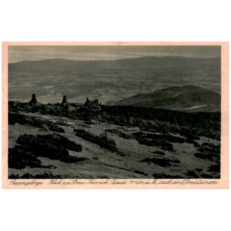Riesengebirge. Blick v. d. Prinz Heinrich Baude 1440 m ü. M. nach den Dreisteinen.