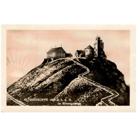 Schneekoppe 1605 m ü. d. M. im Riesengebirge.