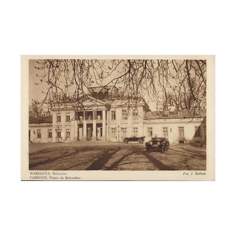 Warszawa. Belweder. Varsovie. Palais de Belvedère. Fot. J. Bułhak
