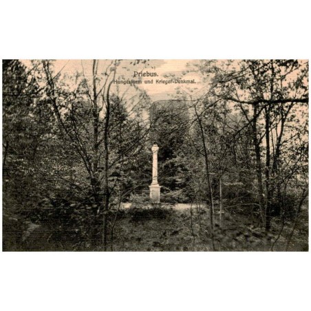 Priebus. Hungerturm und Krieger-Denkmal.
