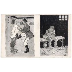 A gdy się dostał w kasarni mury Feldwebel pięścią uczył kultury. A chociaż dokuczał i lżył i bił. Gdy Ślązak pisnął w areszcie g