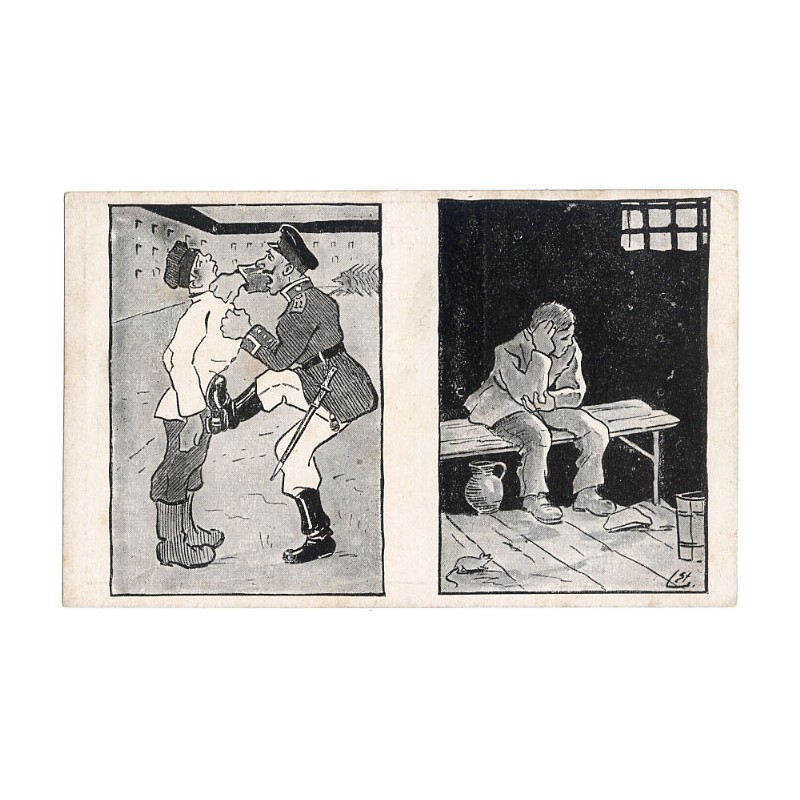 A gdy się dostał w kasarni mury Feldwebel pięścią uczył kultury. A chociaż dokuczał i lżył i bił. Gdy Ślązak pisnął w areszcie g