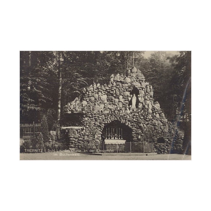 Trebnitz i. Schl. Lourdes Grotte an der Einsiedelei im Buchenwald