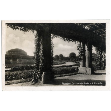 Breslau. Jahrhunderthalle mit Pergola