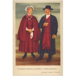 Polskie stroje ludowe z Sieradzkiego, malował Janusz Jurjewjcz