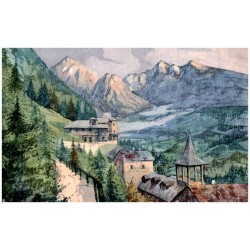 Jára Sedláček: Tatry - Tátra. Kilátáz a Tarajkáról. Aussicht vom Kämmchen. Pohlad z Hrebienku.