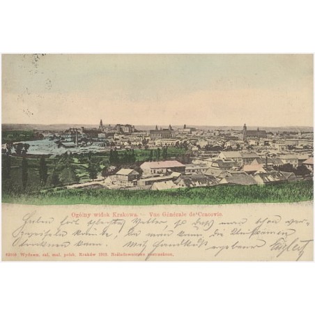 Ogólny widok Krakowa. - Vue Générale de Cracovie